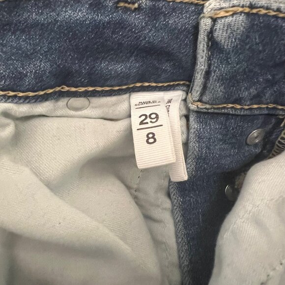 SALE!!!  Loft Skinny ankle ripped edge hi rise button fly jeans size 29/8 - Picture 9 of 10